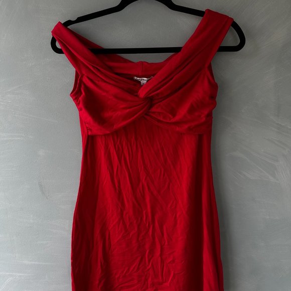 Reformation Vida Knit Dress Red - Picture 4 of 5